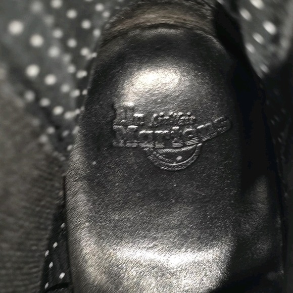 Doc Martens Black Flora Patent Leather Chelsea Boots Womens EU 39 US 8 Slip On - Picture 8 of 16